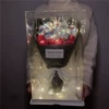Чёрный (LED Дораэмон, прозрачная подарочная коробка, с цветами)