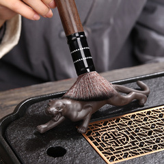 Creative purple clay tea pet cheetah fortune town house tea table accessories tea table fine tea ceremony can raise handmade decorative ornaments