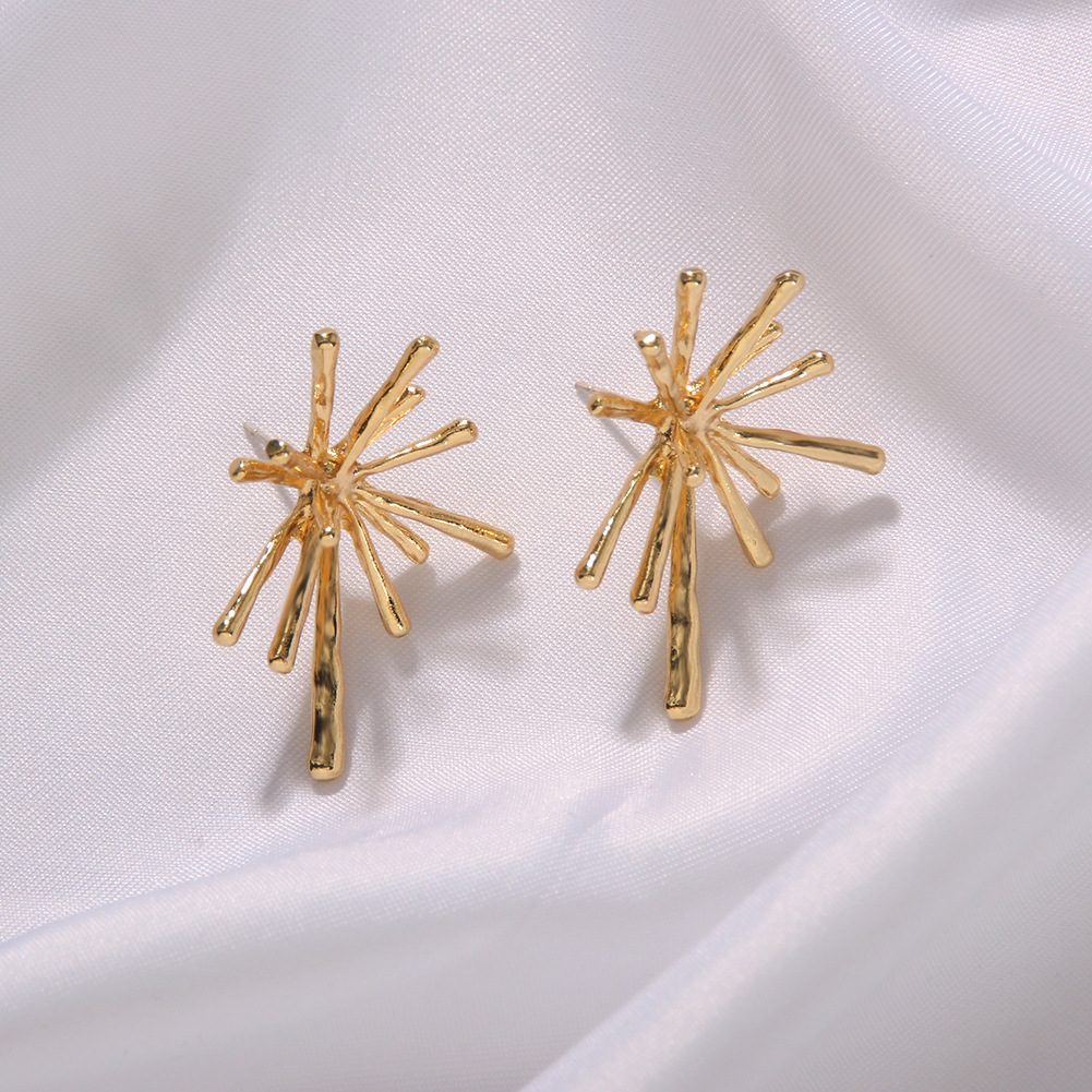 New Simple Personality Exaggerated Creative Needle Alloy Earrings For Women display picture 6