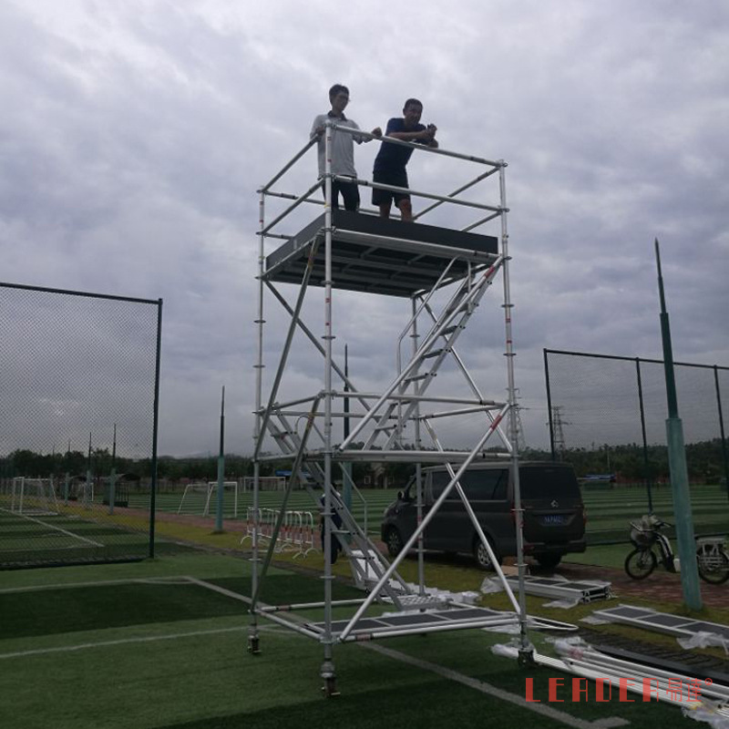 球场训练专用 登高拍景 铝合金脚手架快装型 可以移动 稳固耐用
