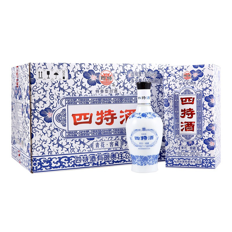 四特酒 青花窖藏 50度500ml*6瓶/整箱 特香型白酒 四特青花窖藏