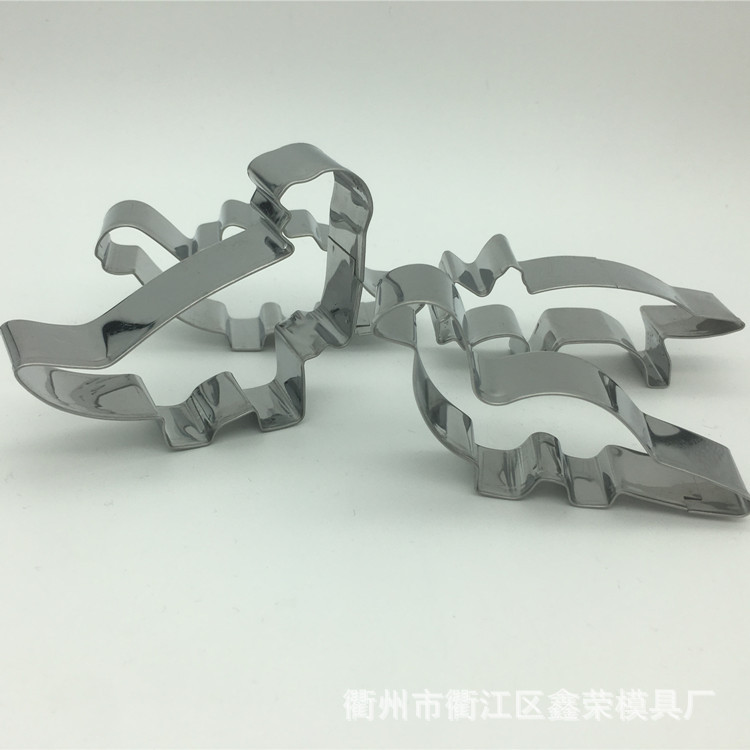 厂家定制批发DIY烘焙工具不锈钢卡通恐龙饼干模万圣节感恩节|ms