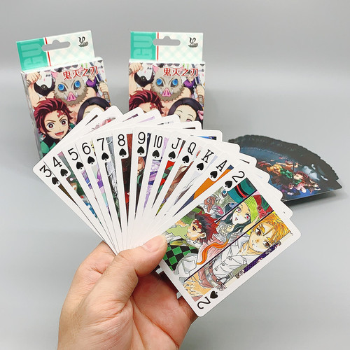 Anime Poker, Demon Slayer Poker, Kamado Tanjiro Nezuko Solitaire, Anime Peripheral Board Games Wholesale
