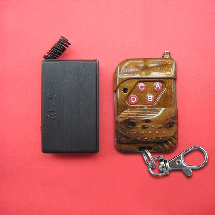 出厂轻微按键声常规桃木四键遥控无线振动器黑纹1234次震动提醒器