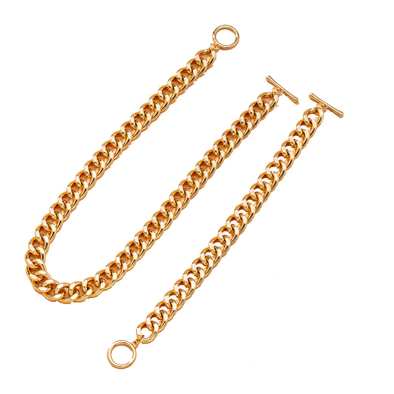 New Fashion Simple  Thick Chain Necklace Set display picture 4