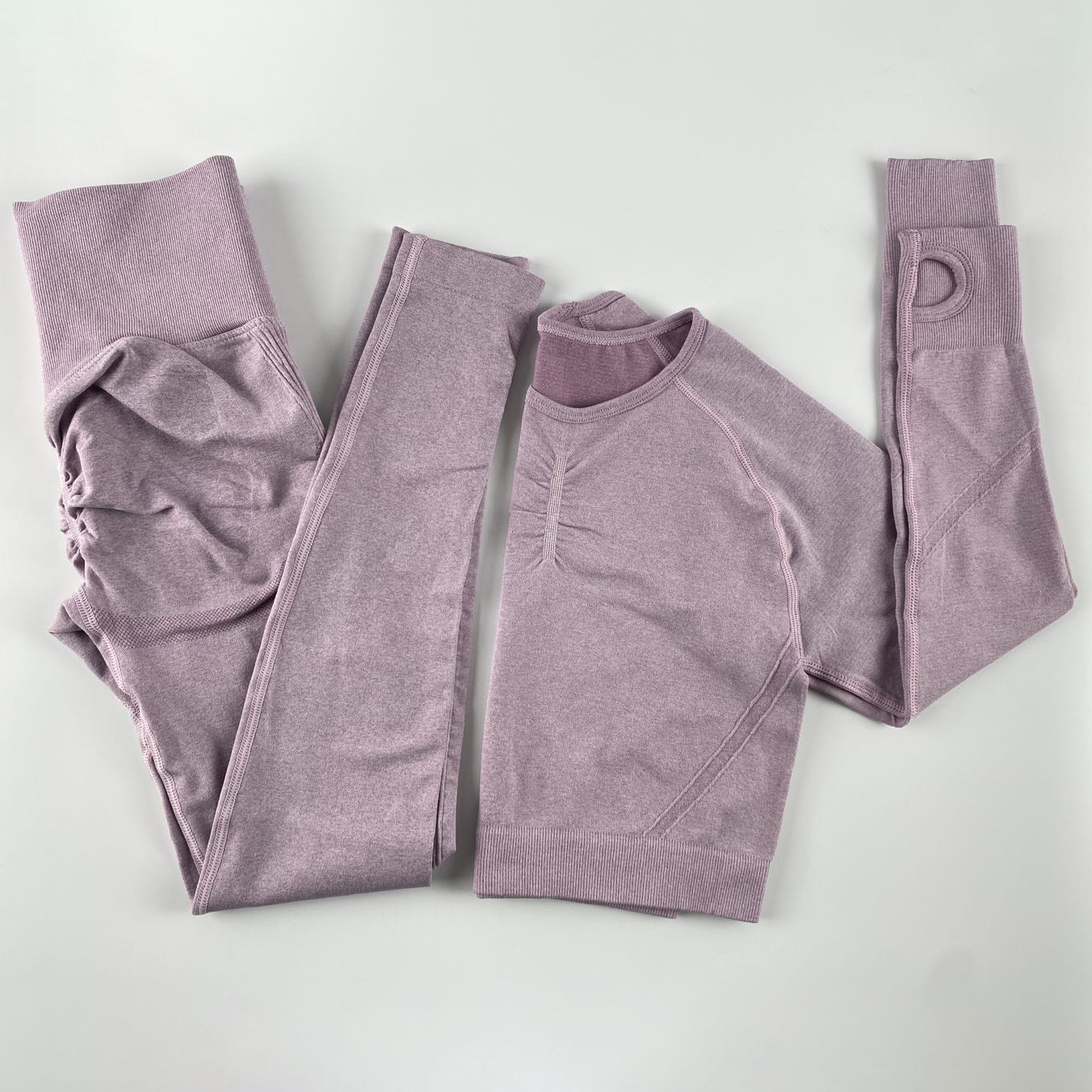 seamless fold four-piece slim yoga suit  NSLX9037