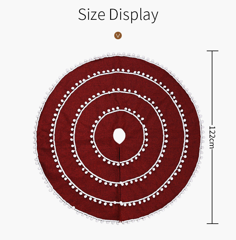 Christmas Howe Bei Christmas Decorations White Ball Ring  Tree Dress Red Hair Ball Tree Dress Tree Bottom Dress Atmosphere Layout_voghion.com