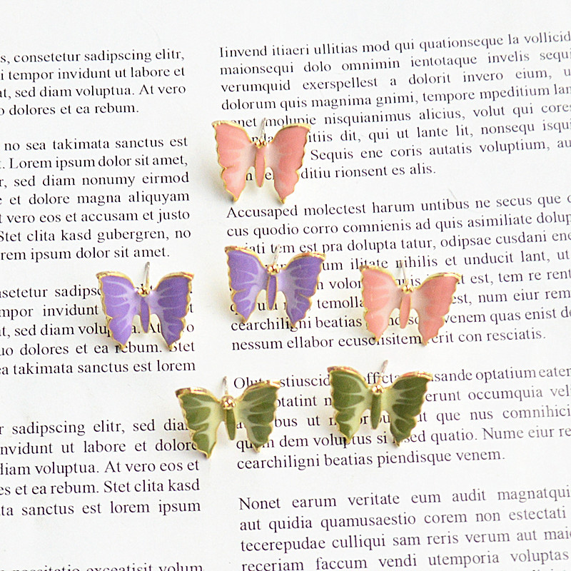 4g Weight No Inlaid Inlay Material S925 Silver Needle Korean Butterfly Simple Earrings