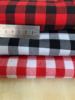 Twill polyester-cotton blend Black and red Plaid polyester-cotton blend black and white Plaid Red-white checked cloth goods in stock Stock