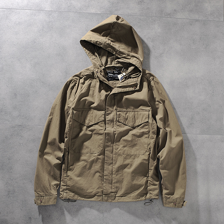 A48 autumn and winter new foreign trade original single-base solid color camouflage hooded young men's windcoat jacket jacket 0104 35 A48 autumn and winter new foreign trade original single-base solid color camouflage hooded young men's windcoat jacket jacket 0104 35