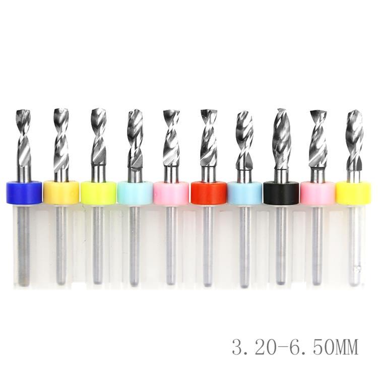 二手PCB超强硬度CNC雕刻机刀具钨钢合金微型雕刻麻花钻头3.2-4.3