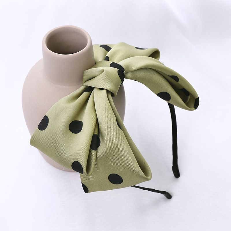 Korea New  Bow Polka Dot Hair Band display picture 12