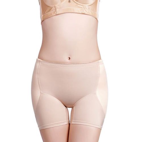 Body shaping and crotch-enhancing safety pants, butt lift, ass lift, flat leg underwear for women, thickened and padded, fixed fake crotch