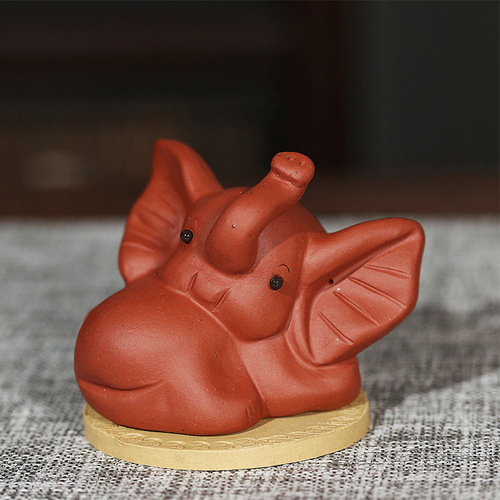 Yixing Zisha Tea Pet Elephant Boutique Creative Sculpture Ornaments Can Keep Tea Sets Wholesale One Piece Dropshipping Yaya Zisha