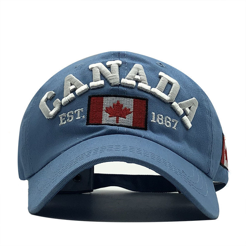 Embroidered Canada Maple Leaf Baseball Cap Unisex Pure Cotton_voghion.com