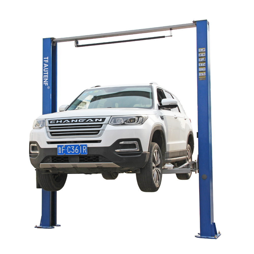 Los fabricantes suministran el elevador hidráulico del coche de la elevación del pórtico de la columna doble económica