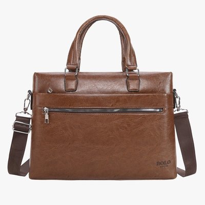 man new pattern Single pull Cross section Handbag leisure time Soft leather One shoulder Inclined shoulder bag business affairs A business travel computer Briefcase