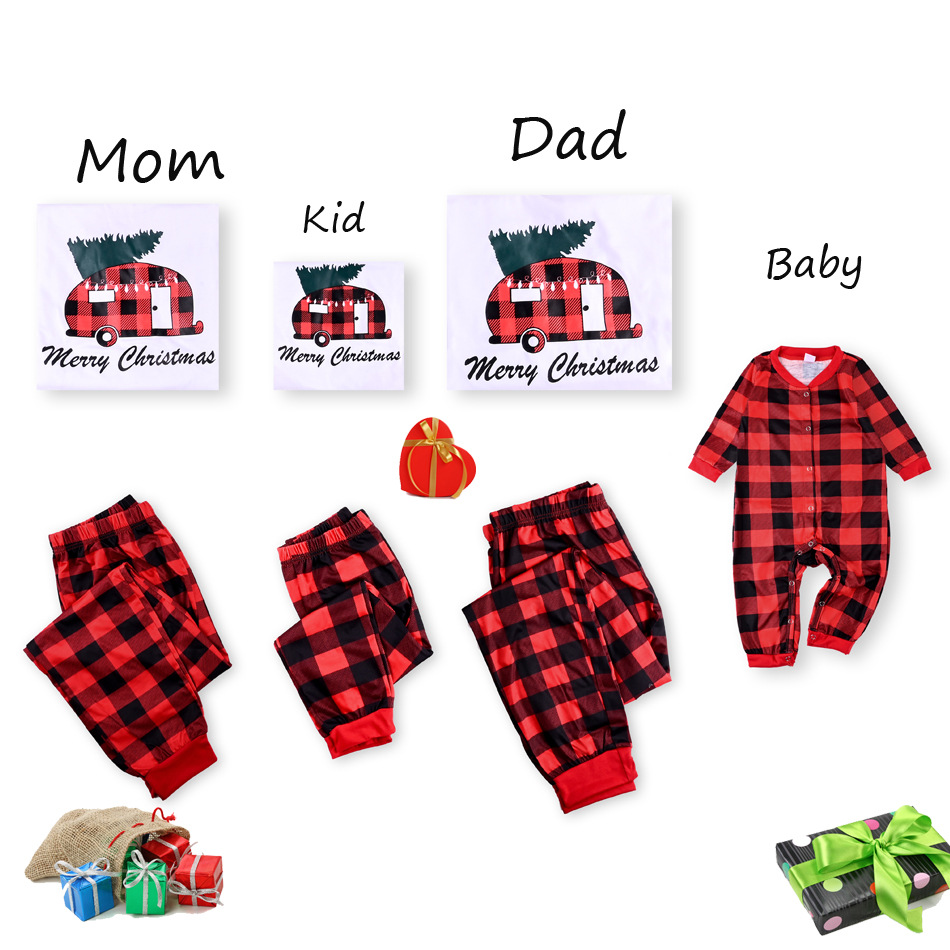 New Christmas Family Pack Cross-border Printing Family Europe And The United States Women's Pajama Sets Baby Boys And Girls Women's Clothing Men's Clothing