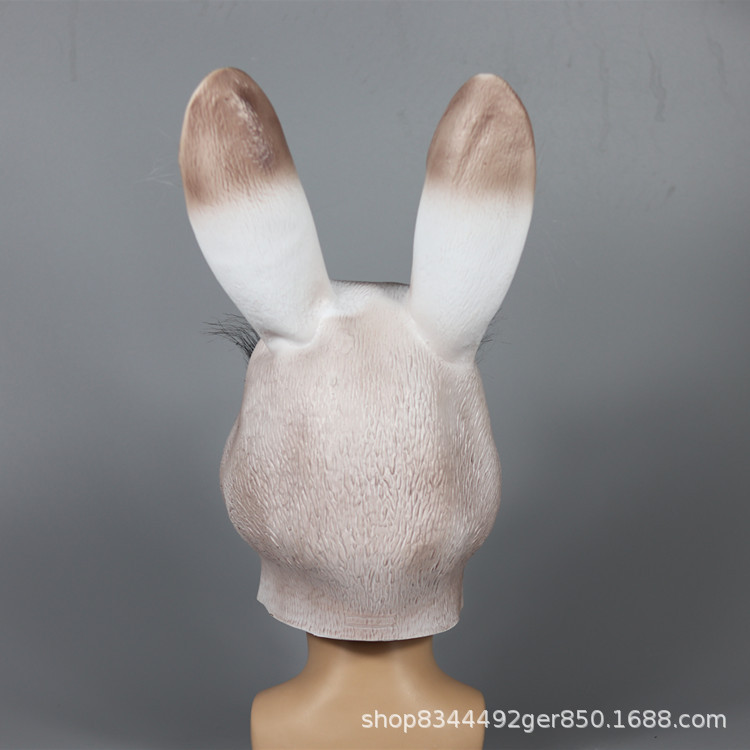 Judy conejo máscara cabeza cubierta loco animal ciudad misma dibujos animados animal látex cabeza cubierta Halloween bola máscara