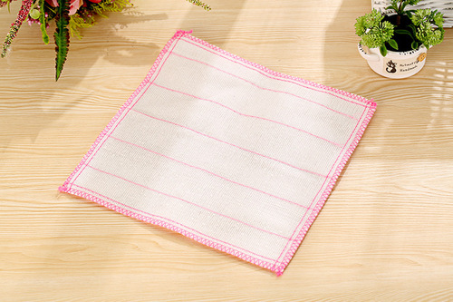 Cotton dishwashing cloth, non-stick, oil-absorbent and decontamination rag, double-layer cotton-encrypted multi-purpose scouring pad