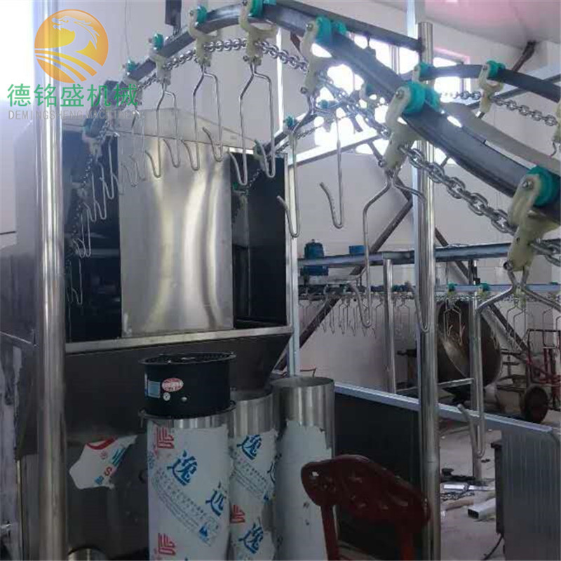 海安速食扒鸡油炸机 链轨式扒鸡油炸生产线 电加热整鸡油炸机