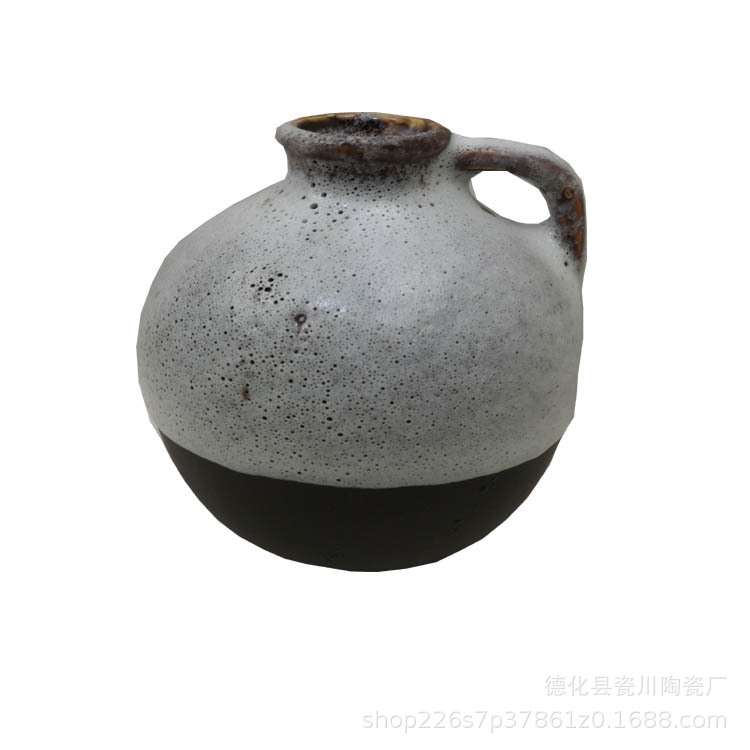 现代陶瓷窑变釉家居摆设花瓶花插水转印