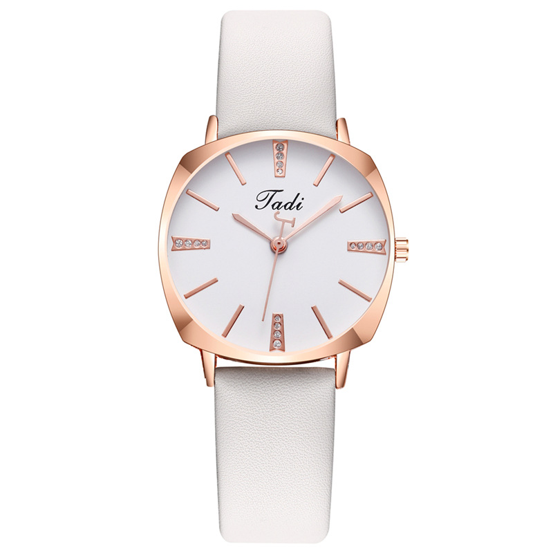 Neue Damen-Quarzuhr mit funkelndem Sternenhimmel, rosafarbener Bar, großem Zifferblatt und modischem, schlichtem Gürtel_voghion.com