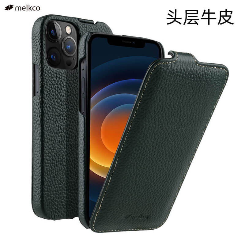 For Apple 15Promax Phone Case iPhone14pro Genuine Leather Mini Flip 13 Protection 12Plus Set
