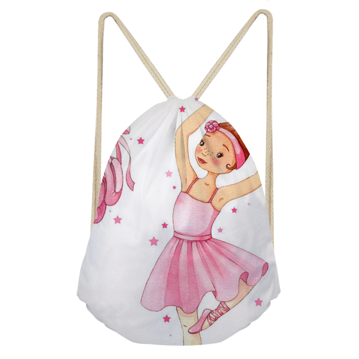 抽绳包英短化妆包ballet girl拉绳包收纳包束口帆布袋洗漱包定制