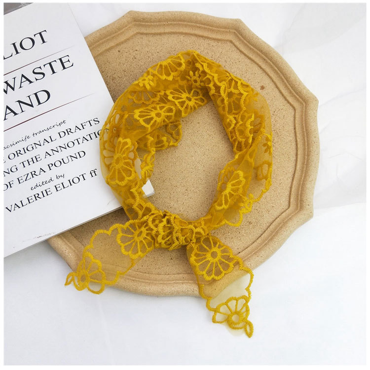 Lace Triangle Scarf Spring And Summer Korean Fashion Scarf Small Silk Scarf Headband Bag Decoration Wholesale Cheap Rs-flyfishing Products display picture 14