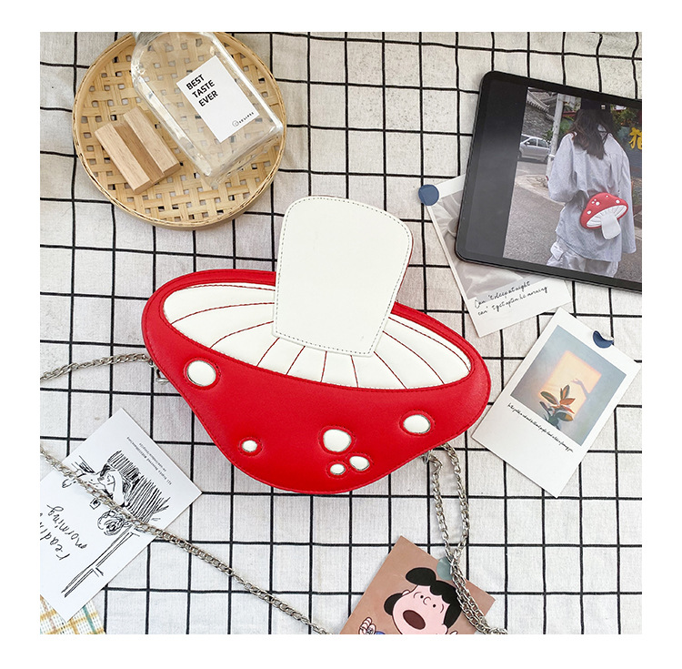 652g Weight Polyester Lining Material Zipper Closure Type Single Shoulder Strap Strap Type Circle Bag Bags Type Travel, Street Occasion Pu Leather Material Fruit Pattern All Seasons Season Women's Gender Cute Style Round Shape Red Color Small Size Small Pu Leather Circle Bag Shoulder Bags 15