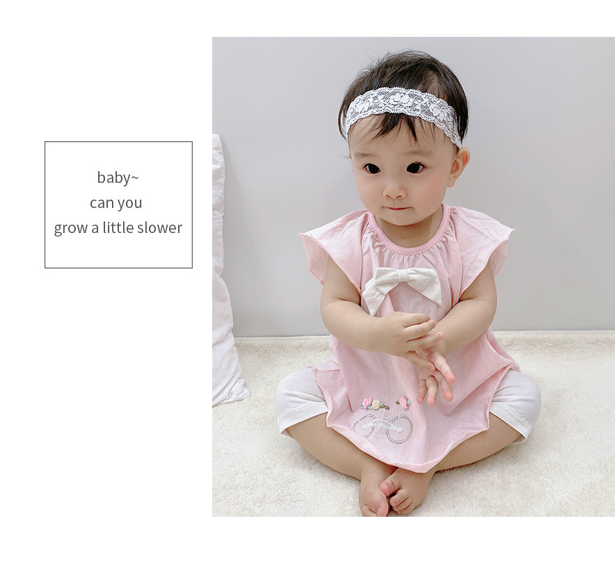 Summer Baby Clothes Girls Short-sleeved Korean Loose-fitting Jacket Ladies Style Embroidered Baby T-shirt Wholesale Nihaojewelry display picture 1