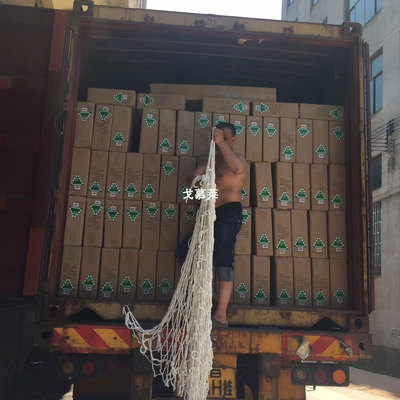 广州厂家销售集装箱防护网 集装箱货柜尾部拦网白色尼龙绳货柜网|ru