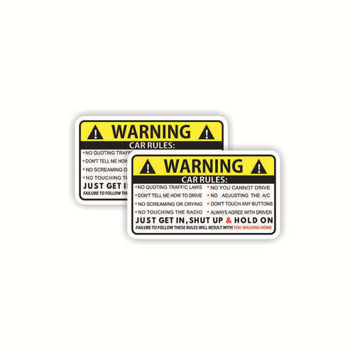 warning series cross-border style rear glass insurance warning slogans reminding safe driving car stickers