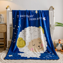 嬰幼兒童毯子法萊絨毛毯珊瑚絨卡通午睡毯寶寶毯子幼兒園蓋毯批發