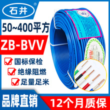 電線50 70平方純銅芯國標家裝工程電線品牌直銷電纜bvv護套線