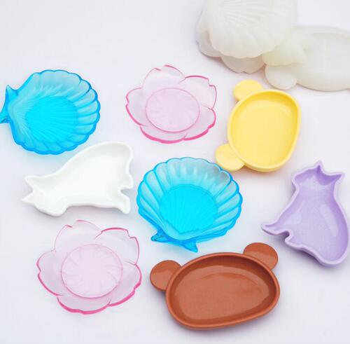 DIY crystal resin mirror 3D petal flower dish plate silicone mold desktop storage box
