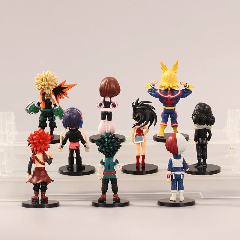 Anime Doll Swing Set, 9-piece Mini Figures Keychain / Display, lightweight 9pcs