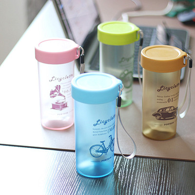 便捷式密封防漏户外运动水杯复古磨砂哑光手提杯子学生运动杯|ru