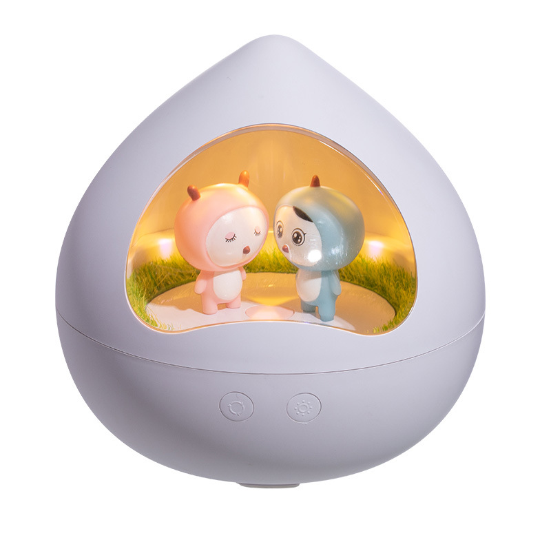 乐乐多新品卧室usb旋转音乐灯 厂家批发礼品送人电池1500毫安便携