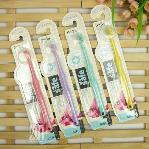 Korea Qijingke Children's Toothbrush Baby Toothbrush Soft Bristles Single Pack 1 Stage/2 Stages/3 Stages