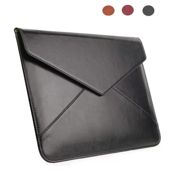 Portable Laptop Bag Creative Snap Button Leather Briefcase Fashionable Computer Protective Leather Case