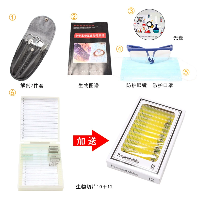 Set for experiments, microscope, sample handmade, for secondary school, 640 times increase