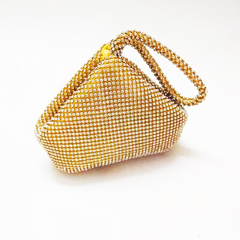 2020 Korean Fashion Women's Bag Diamond Enlarged Triangle Bag Round Dinner Bag Handbag