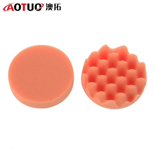 Self-adhesive 4-inch waxed round sponge wiper for wooden floor car beauty wiper electric drill angle grinder polishing sponge sheet