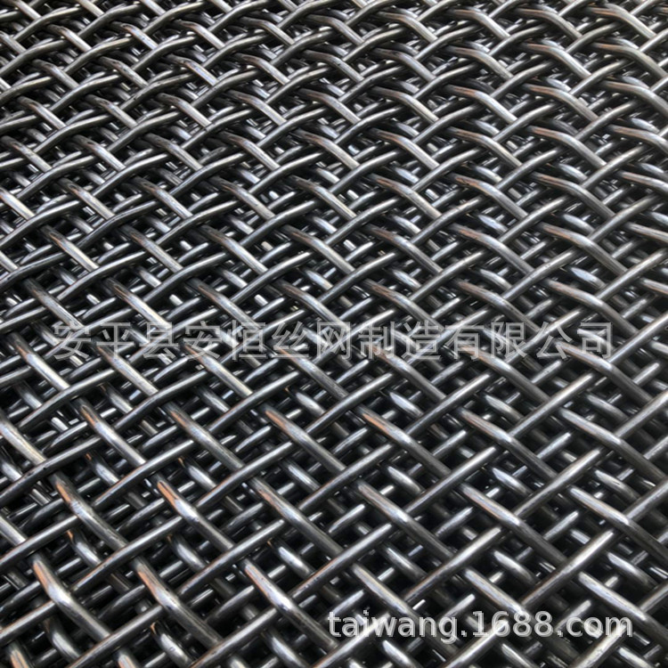 筛网65锰钢 丝径4mm网孔40x40mm 丝径3mm网孔12x12mm 宽度1-6米