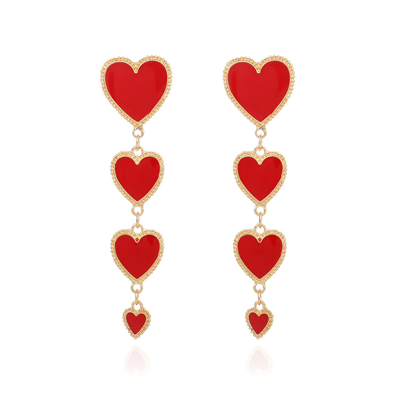 Aretes Con Borlas De Amor Retro Exagerados display picture 5