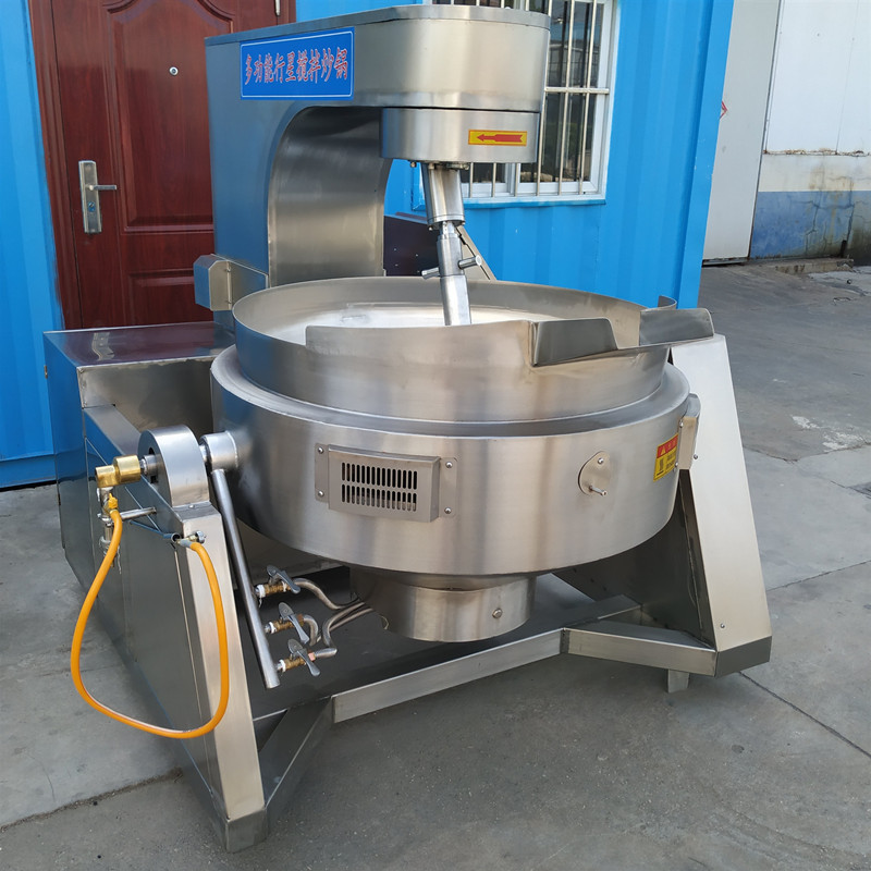 工厂香菇酱加工机器 全自动电加热行星搅拌夹层锅 火锅底料炒料机