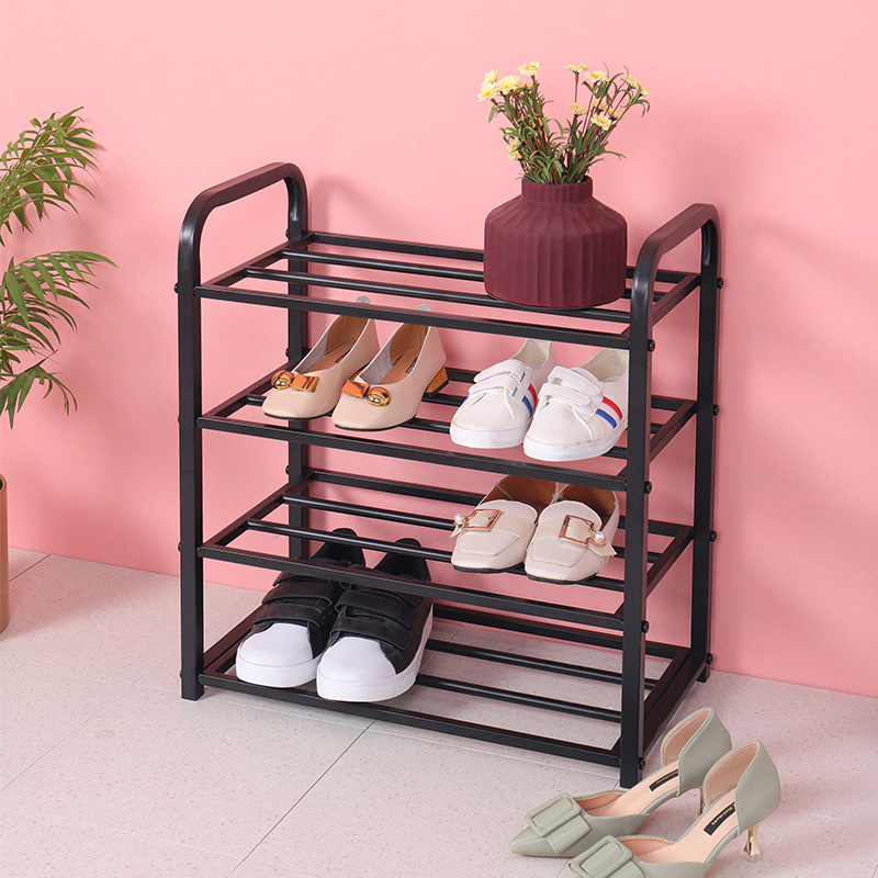 simple and easy Shoe rack household Economic type multi-storey dustproof space dormitory Put the shoe rack Iron art household Doorway Shoe cabinet