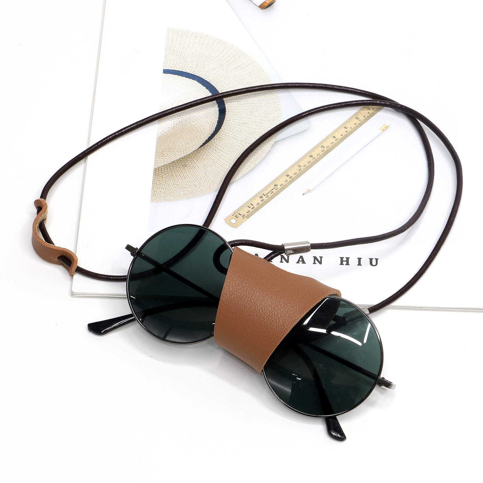 Imitation Cowhide Glasses Rope Halter Sunglasses Storage Rope Glasses Chain Sunglasses Lanyard Korean Style Portable Lanyard display picture 4